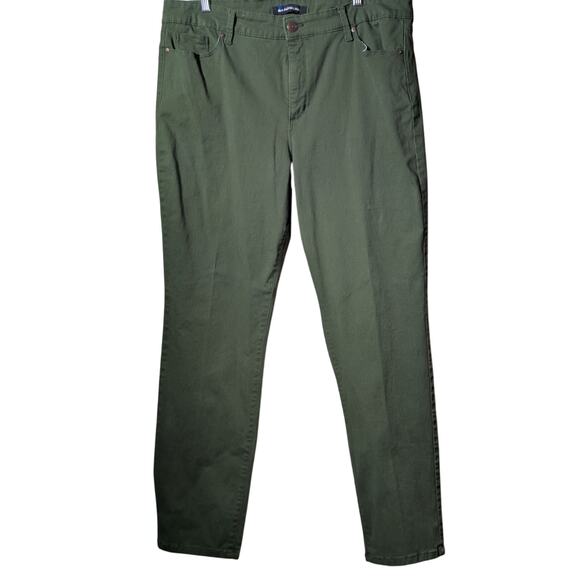 Bandolino 'Amy' Hidden Forest Cotton Stretch Straight Pant Womens' Size 16 - Picture 1 of 10